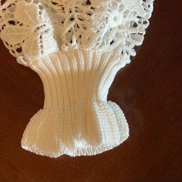 Melody Womens White Long Sleeve Knit Crochet Sweater XL‎  Pullover - Picture 4 of 13